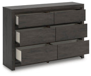 Fraluna King Panel Bed and Dresser in Charcoal - PKG021668