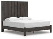 Fraluna King Panel Bed, Dresser, Mirror and 2 Nightstands in Charcoal - PKG021663