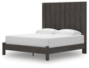 Fraluna King Panel Bed, Dresser, Mirror and 2 Nightstands in Charcoal - PKG021663