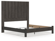 Fraluna King Panel Bed, Dresser, Mirror and 2 Nightstands in Charcoal - PKG021663