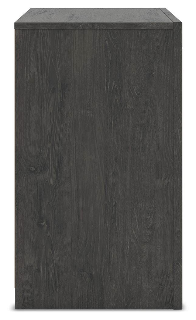 Fraluna King Panel Bed, Dresser, Mirror and 2 Nightstands in Charcoal - PKG021663