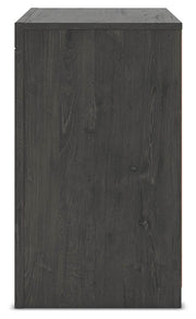 Fraluna King Panel Bed, Dresser, Mirror and 2 Nightstands in Charcoal - PKG021663
