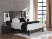 Fraluna King Panel Bed, Dresser, Mirror and 2 Nightstands in Charcoal - PKG021663