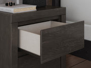Fraluna King Panel Bed, Dresser, Mirror and 2 Nightstands in Charcoal - PKG021663