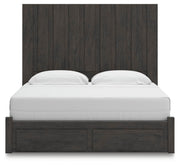 Fraluna King Panel Storage Bed and Dresser in Charcoal - PKG021684