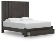 Fraluna King Panel Storage Bed and Dresser in Charcoal - PKG021684