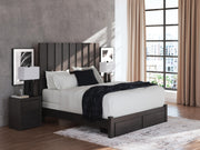 Fraluna King Panel Storage Bed and Dresser in Charcoal - PKG021684