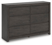 Fraluna King Panel Storage Bed and Dresser in Charcoal - PKG021684