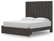 Fraluna King Panel Storage Bed, Dresser and Nightstand in Charcoal - PKG021685