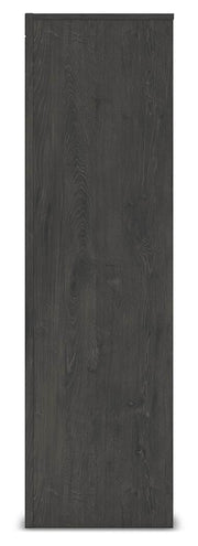 Fraluna King Panel Storage Bed, Dresser, Mirror and Chest in Charcoal - PKG021682