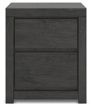 Fraluna King Panel Storage Bed, Dresser, Mirror and Nightstand in Charcoal - PKG021681