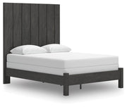 Fraluna Queen Panel Bed and Dresser in Charcoal - PKG021660