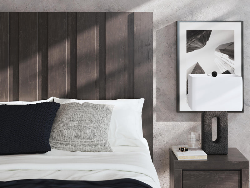 Fraluna Queen Panel Bed and Dresser in Charcoal - PKG021660