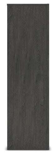 Fraluna Queen Panel Bed, Dresser, Mirror and Chest in Charcoal - PKG021658