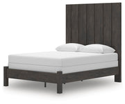 Fraluna Queen Panel Bed, Dresser, Mirror and Nightstand in Charcoal - PKG021657