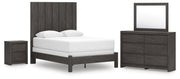 Fraluna Queen Panel Bed, Dresser, Mirror, and Nightstand - PCB3370B10