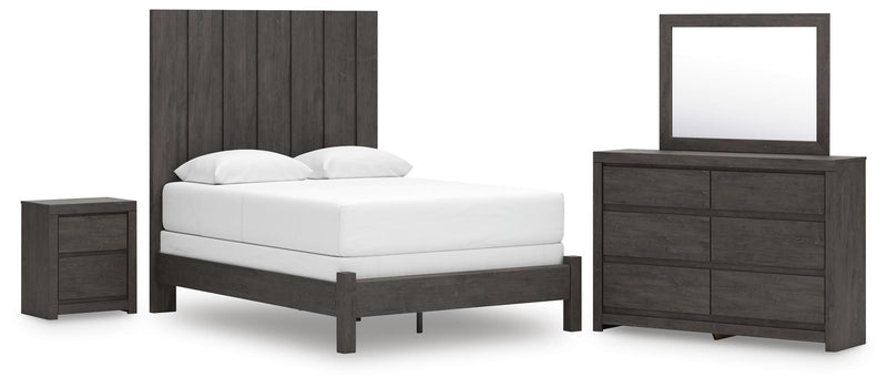 Fraluna Queen Panel Bed, Dresser, Mirror, and Nightstand - PCB3370B10