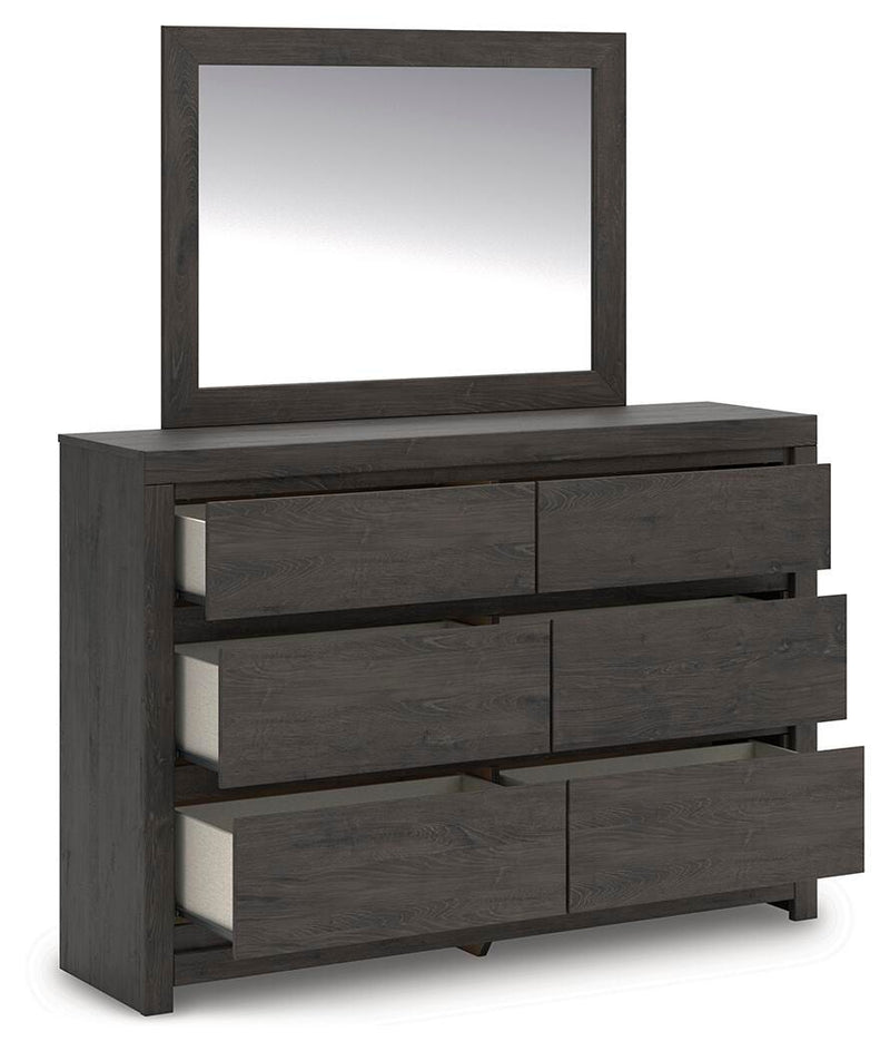 Fraluna Queen Panel Bed, Dresser, Mirror, and Nightstand - PCB3370B10