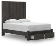 Fraluna Queen Panel Storage Bed and Dresser in Charcoal - PKG021676
