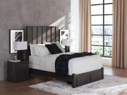 Fraluna Queen Panel Storage Bed and Dresser in Charcoal - PKG021676