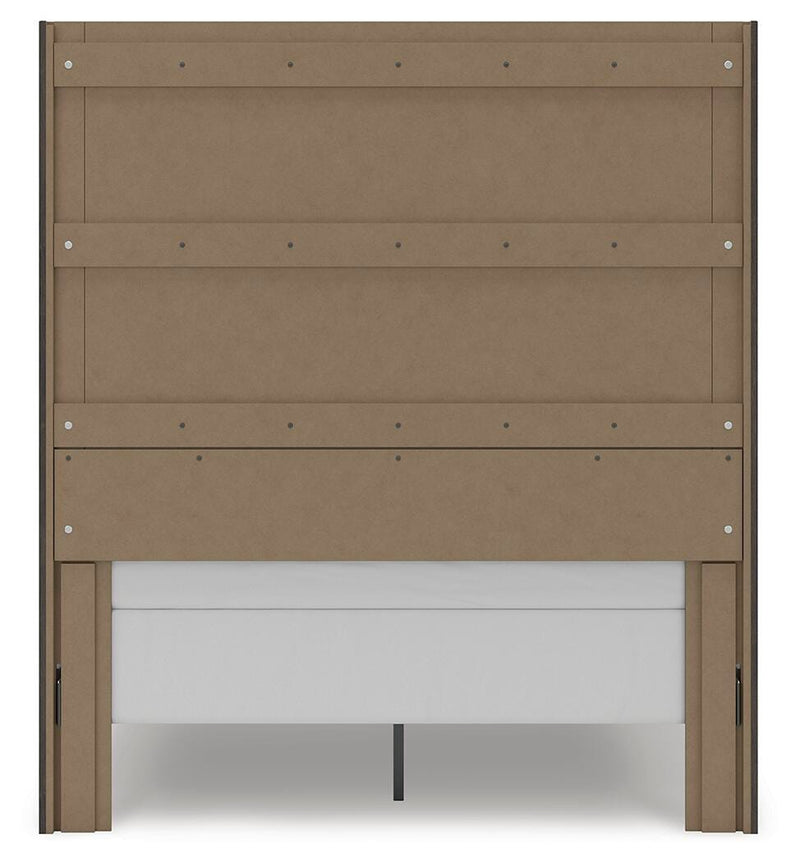 Fraluna Queen Panel Storage Bed, Dresser and Nightstand in Charcoal - PKG021677