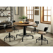 Fran Sand Black/Light Oak Dining Table - CM3373RT-TABLE