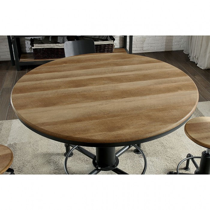 Fran Sand Black/Light Oak Dining Table - CM3373RT-TABLE