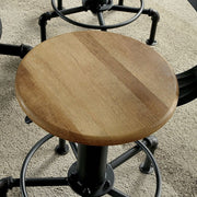 Fran Sand Black/Light Oak Dining Table - CM3373RT-TABLE