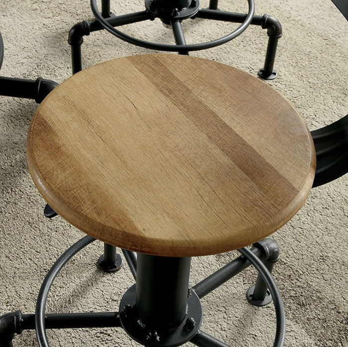 Fran Sand Black/Light Oak Dining Table - CM3373RT-TABLE