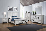 Franco 2-drawer Nightstand Distressed White - 205332