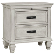 Franco 4-piece Eastern King Bedroom Set Distressed White - 205330KE-S4