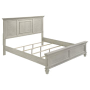 Franco 4-piece Eastern King Bedroom Set Distressed White - 205331KE-S4
