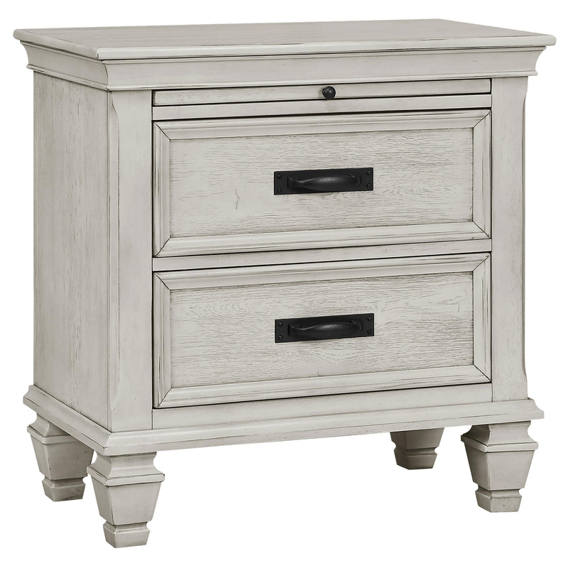 Franco 4-piece Queen Bedroom Set Distressed White - 205331Q-S4
