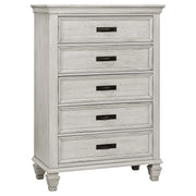 Franco 5-piece Queen Bedroom Set Distressed White - 205331Q-S5
