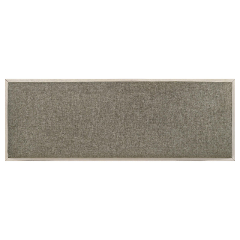 Franco Fabric Upholstered Bench with Shelf Distressed White - 205337