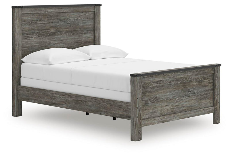 Frandern Black/Gray Full Panel Bed - B4480B19