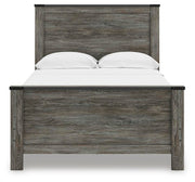 Frandern Black/Gray Full Panel Bed - B4480B19