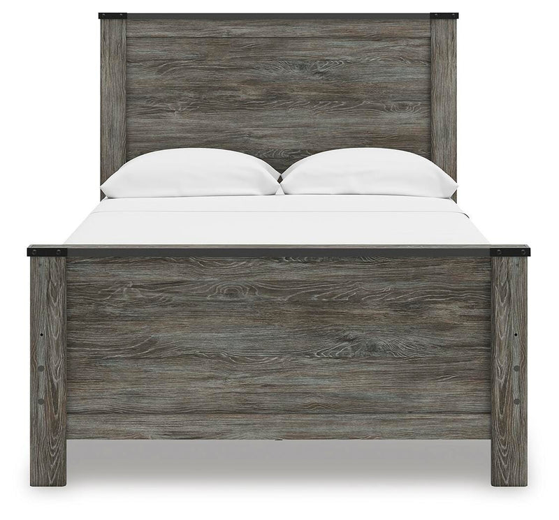 Frandern Black/Gray Full Panel Bed - B4480B19