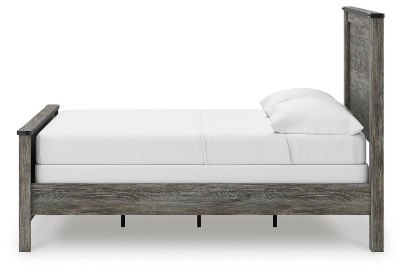 Frandern Black/Gray Full Panel Bed - B4480B19