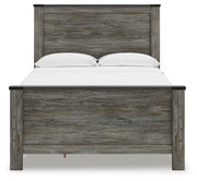 Frandern Black/Gray Full Panel Bed with Storage - B4480B24
