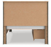 Frandern Black/Gray Full Panel Bed with Storage - B4480B24