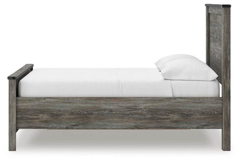 Frandern Black/Gray Full Panel Bed with Storage - B4480B24