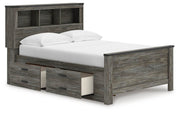 Frandern Full Bookcase Bed with Storage, Dresser and Mirror - B4480B11
