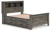 Frandern Full Bookcase Bed with Storage, Dresser and Mirror - B4480B11
