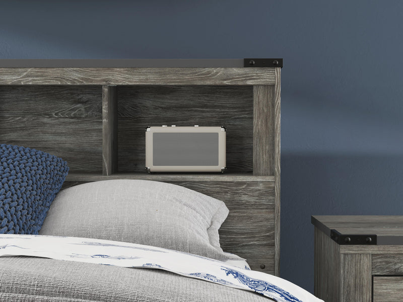 Frandern Full Bookcase Bed with Storage, Dresser and Mirror - B4480B11