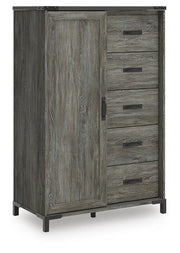 Frandern Full Bookcase Panel Bed with Storage, Dresser, Mirror and Chest - B4480B28