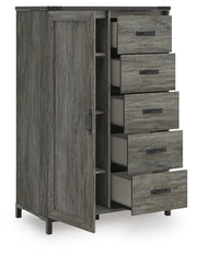 Frandern Full Bookcase Panel Bed with Storage, Dresser, Mirror and Chest - B4480B28
