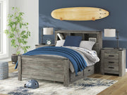 Frandern Full Bookcase Panel Bed with Storage, Dresser, Mirror and Chest - B4480B28