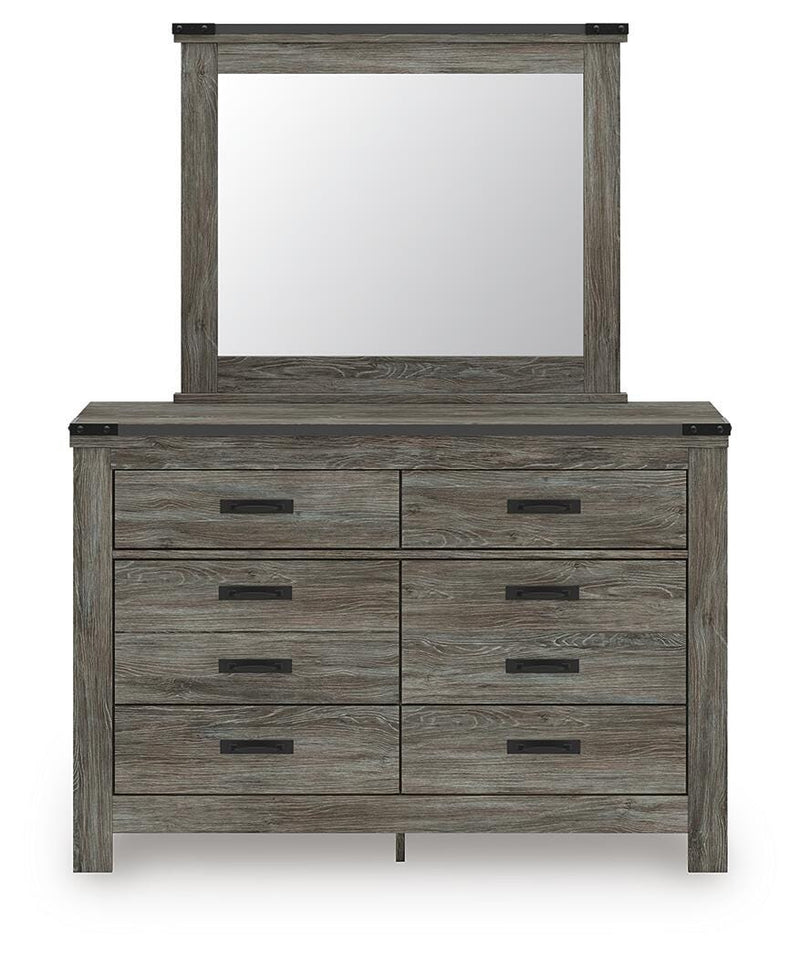 Frandern Full Panel Bed, Dresser and Mirror - B4480B20