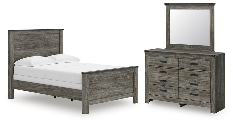 Frandern Full Panel Bed, Dresser and Mirror - B4480B20